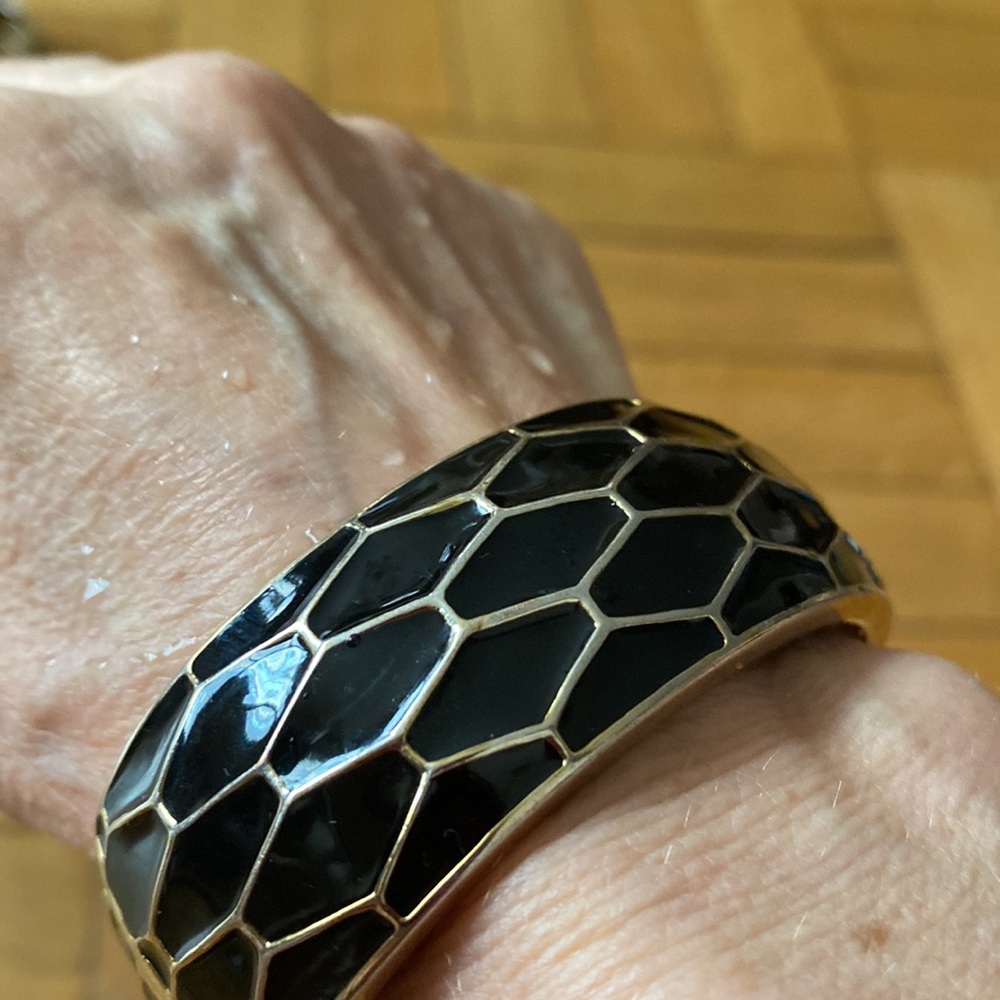 Black Hinged Bracelet! Perfect Condition! - image 3